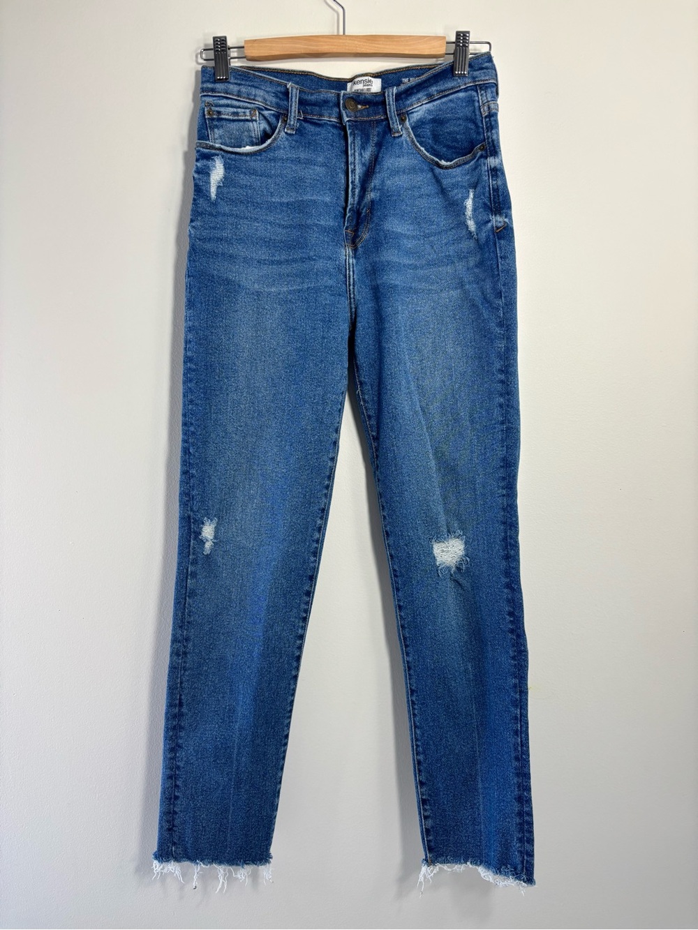 Kensie High Rise Slim Skinny Jeans with Distressed Details